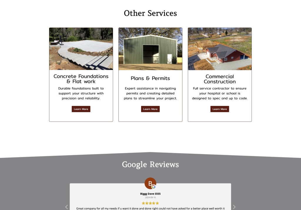 Martin Construction California web design | Web Design Services